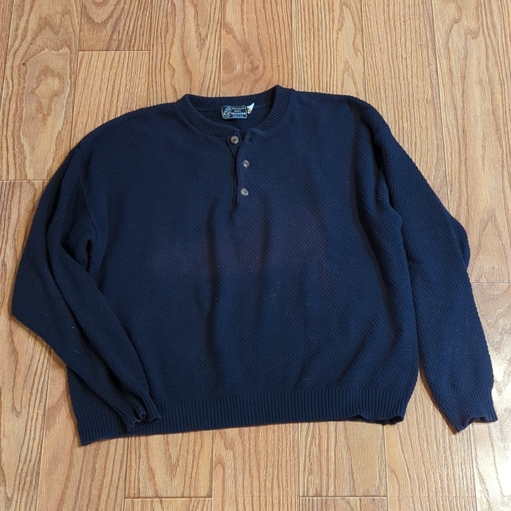Vintage Peconic Bay Traders fisherman sweater 100% cotton men's size XL